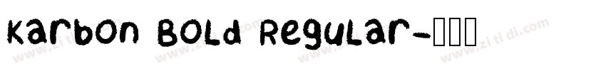 Karbon Bold Regular字体转换